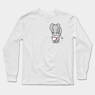 Small Elephant with Nasty Woman Sign Long Sleeve T-Shirt